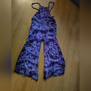 Jayli Purple Tie-Dye Women's Om Jumpsuit Medium